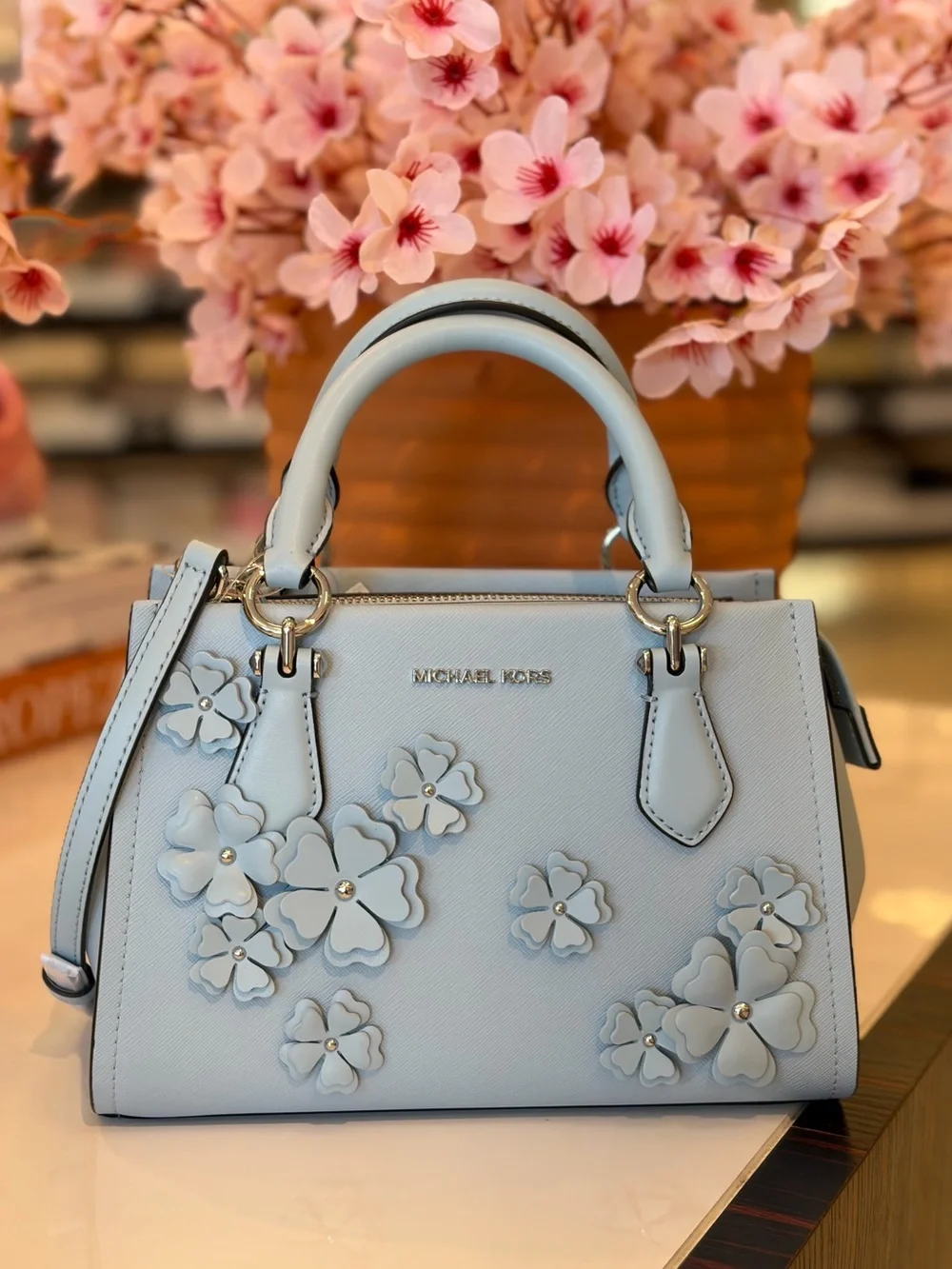 MICHAEL KORS Marilyn Small Embellished Satchel Crossbody - Picture 11 of 13